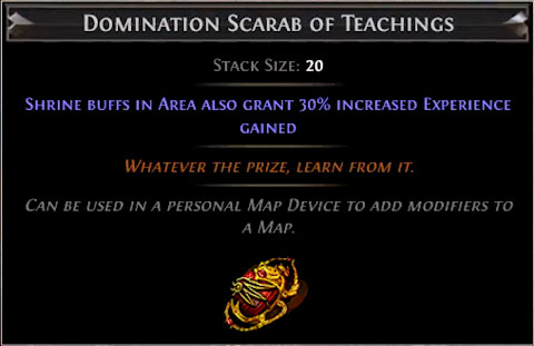 Path of Exile Domination Scarab of Teachings