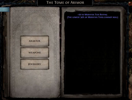 PoE The Tome of Arimor